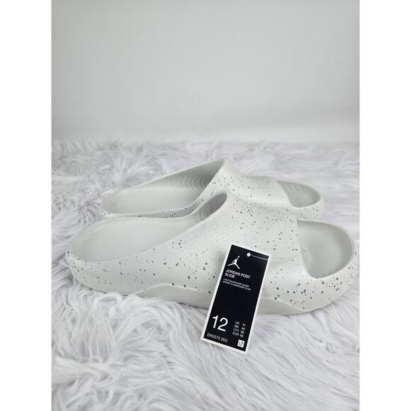 Nike Air Jordan Post Slide Sandals DX5575-003 Men's 12 Light Silver - Picture 1 of 6